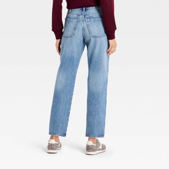 Women's Mid-Rise Boyfriend Jeans - Universal Threa Vintage Light Wash - Picture 2 of 4